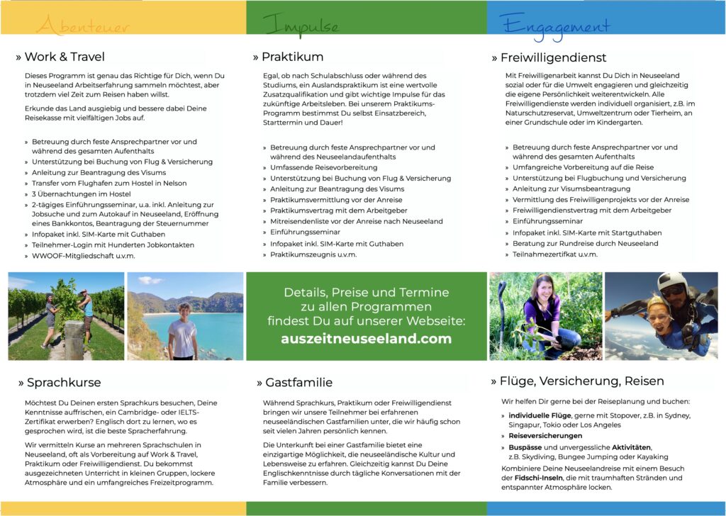 Next Steps - Wohlfahrt-Stoll - Pädagogische Auslandsberatung